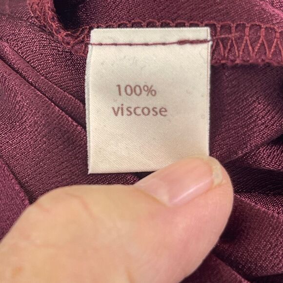 Elaine Kim Burgundy Relaxed Long Sleeve Stretch Sweater Mini Dress Size Small - Picture 5 of 9